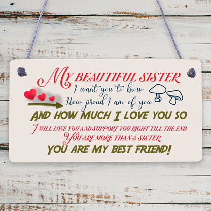 Sister Birthday Card Gift Plaque Sister Gifts For Christmas Best Friend Keepsake