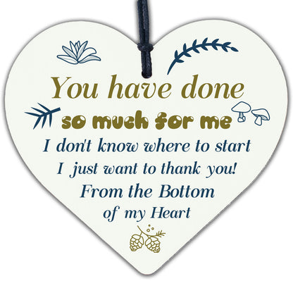 Thank You Friendship Gift Wooden Heart Best Friend Plaque Gift For Her Keepsake