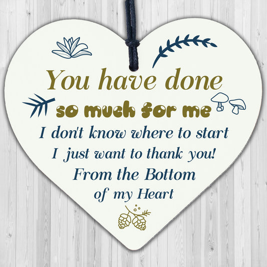 Thank You Friendship Gift Wooden Heart Best Friend Plaque Gift For Her Keepsake