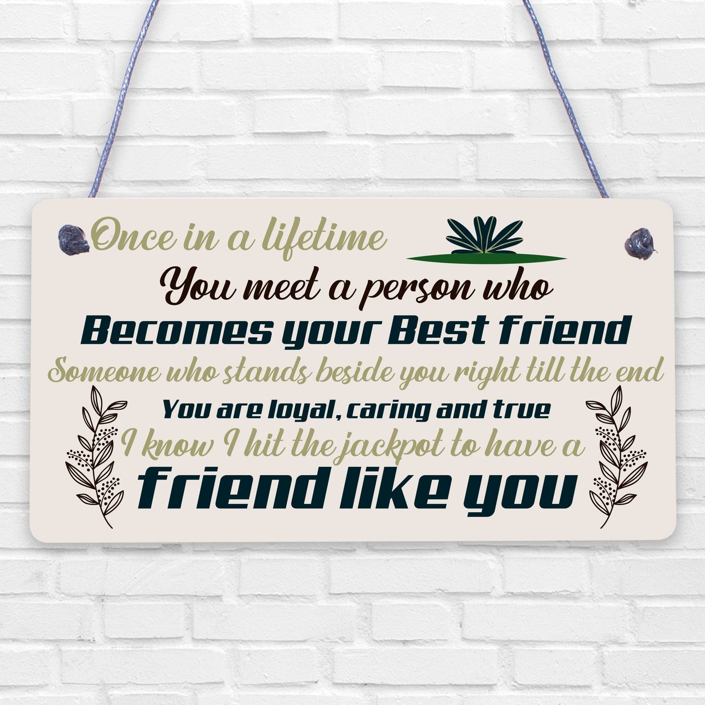 BEST FRIEND Birthday Christmas Gifts Friendship Plaque Keepsake Gift THANK YOU