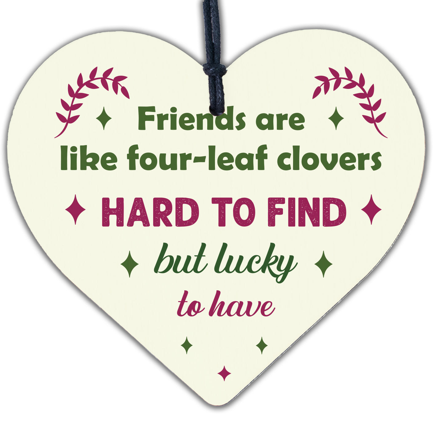 Friends Are Like' Friendship Best Friend Plaque Wood Heart Thank You Love Gift