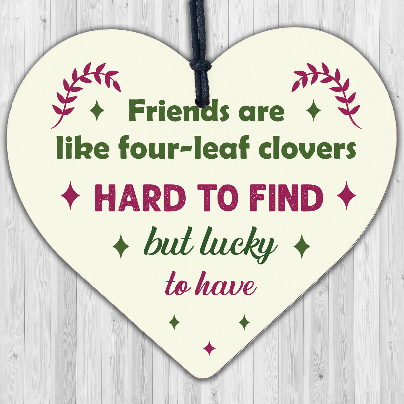 Friends Are Like' Friendship Best Friend Plaque Wood Heart Thank You Love Gift