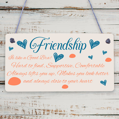 Handmade Friendship Sign Best Friend Shabby Chic Plaque Thank You Gift Keepsake