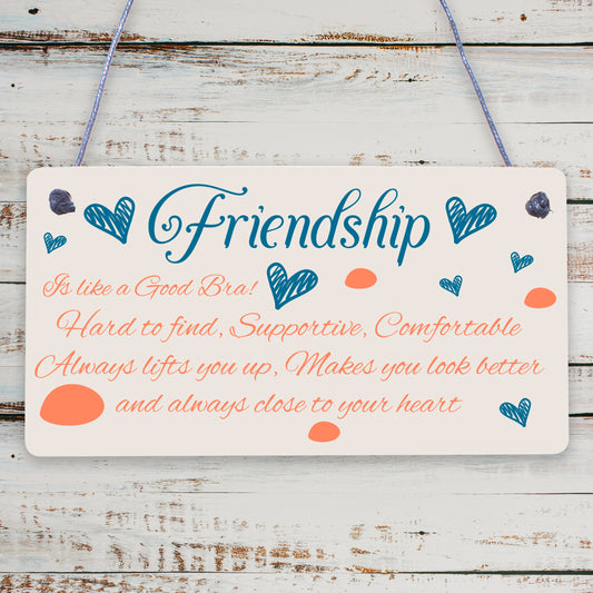 Handmade Friendship Sign Best Friend Shabby Chic Plaque Thank You Gift Keepsake