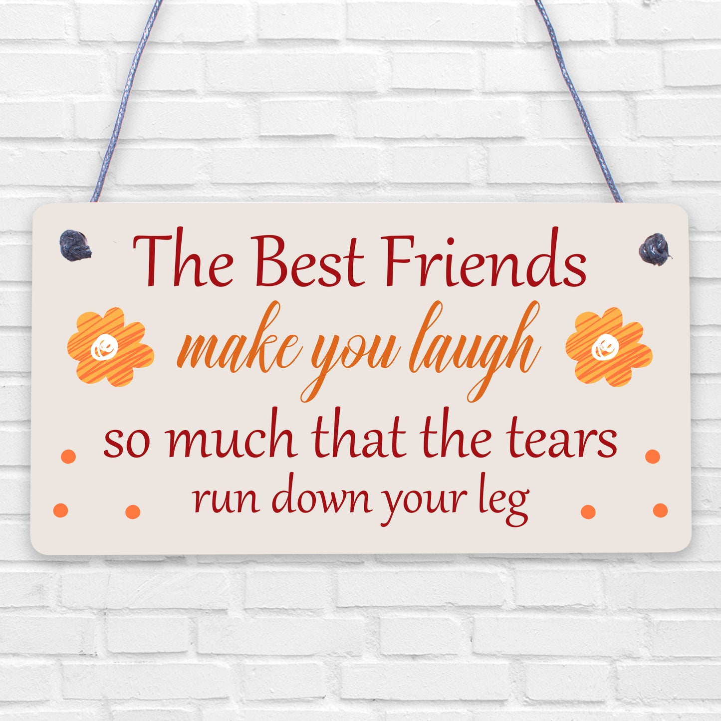 Best Friend Birthday Gift THANK YOU Hanging Plaque Friendship Christmas Keepsake