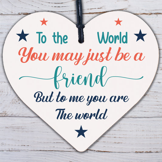 Friendship Gifts Quote Handmade Wooden Heart Best Friend Birthday Christmas Gift