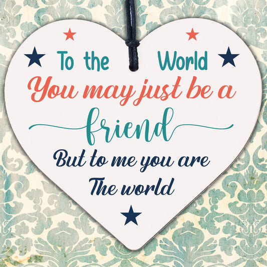 Friendship Gifts Quote Handmade Wooden Heart Best Friend Birthday Christmas Gift