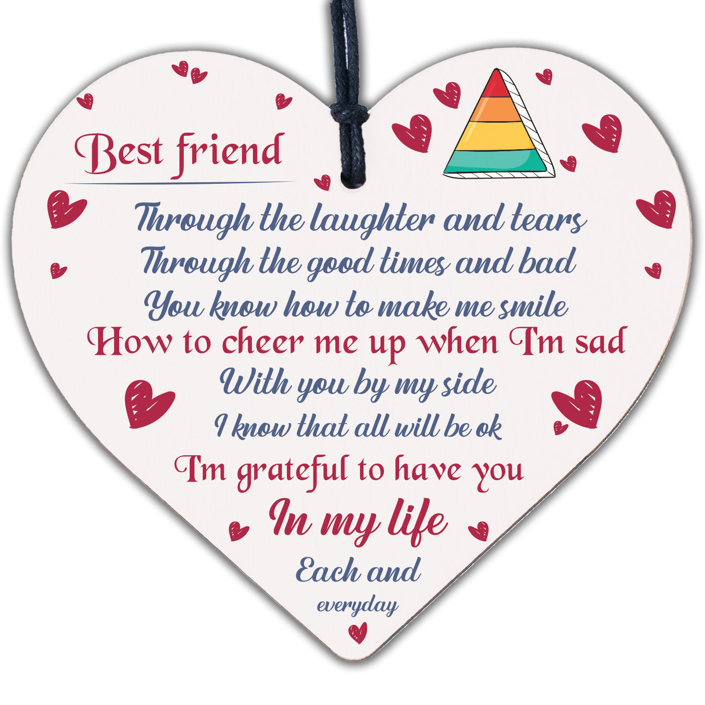 Friendship Sign Best Friend Plaques Gifts Shabby Chic Heart Thank You Keepsakes