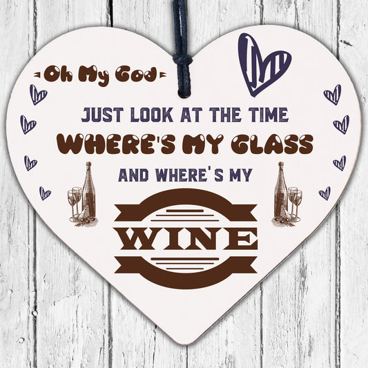 Where's My Wine Funny Alcohol Gift Home Bar Plaque Pub Friends Best Friend Signs