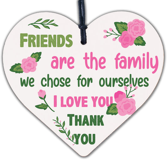 Handmade Friendship Plaque Best Friend Sign Wood Heart Thank You Birthday Gift