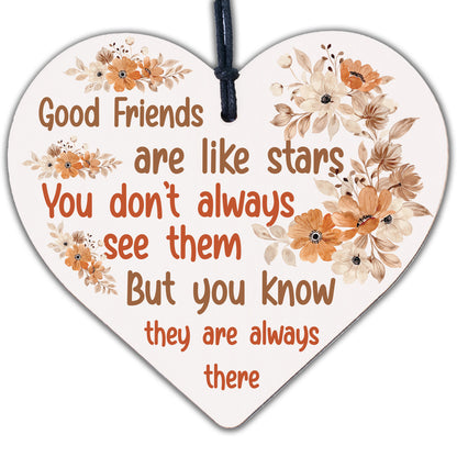 Friendship Sign Gift For Best Friend Birthday Christmas Thank You Engraved Heart