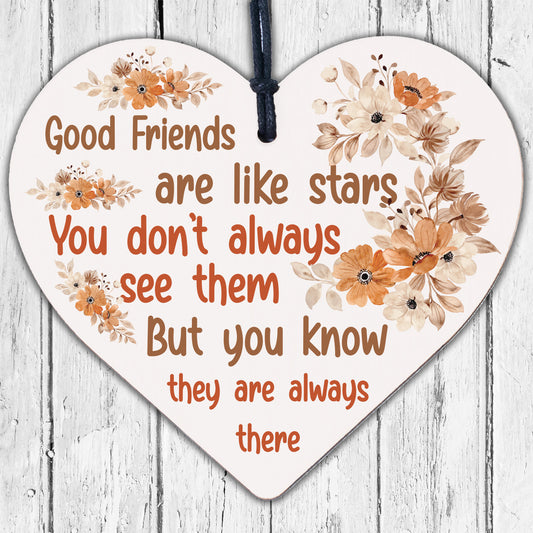 Friendship Sign Gift For Best Friend Birthday Christmas Thank You Engraved Heart