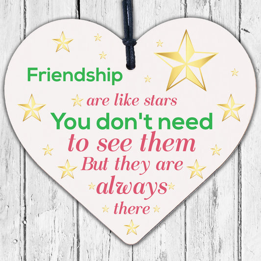 BEST FRIEND Keepsake Gift Wooden Heart Plaque Birthday Christmas Gift For Women