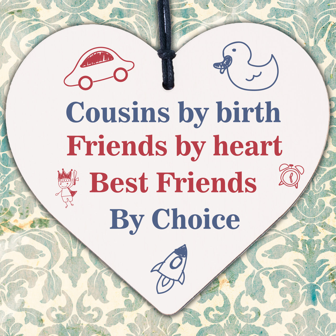 Friendship Thank You Gift Handmade Wooden Heart Best Friend Sign Chic Plaque