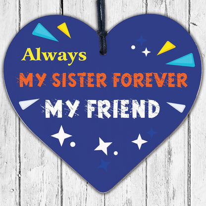 Friendship Sign Best Friend Sister Plaque Shabby Chic Gift Wood Hanging Heart