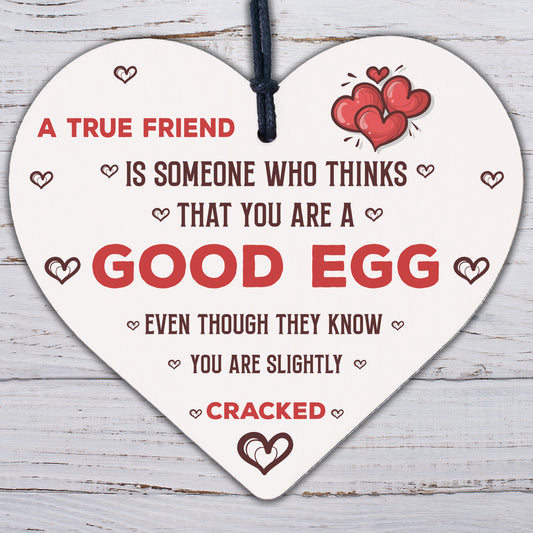 True Friend Sign Funny Best Friend Plaque Gift Engraved Heart Thank You Gift