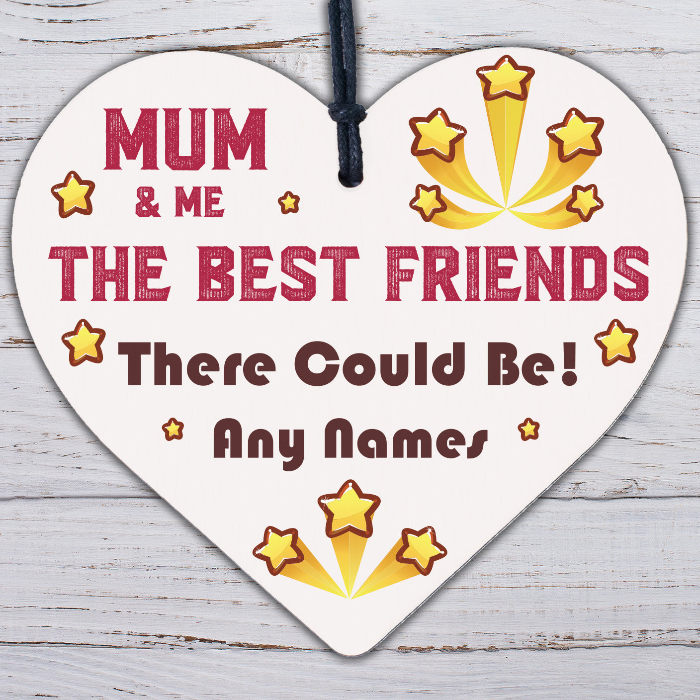 Best Friend Gift Engraved Heart Mum Gift For Birthday Mothers Day Keepsake