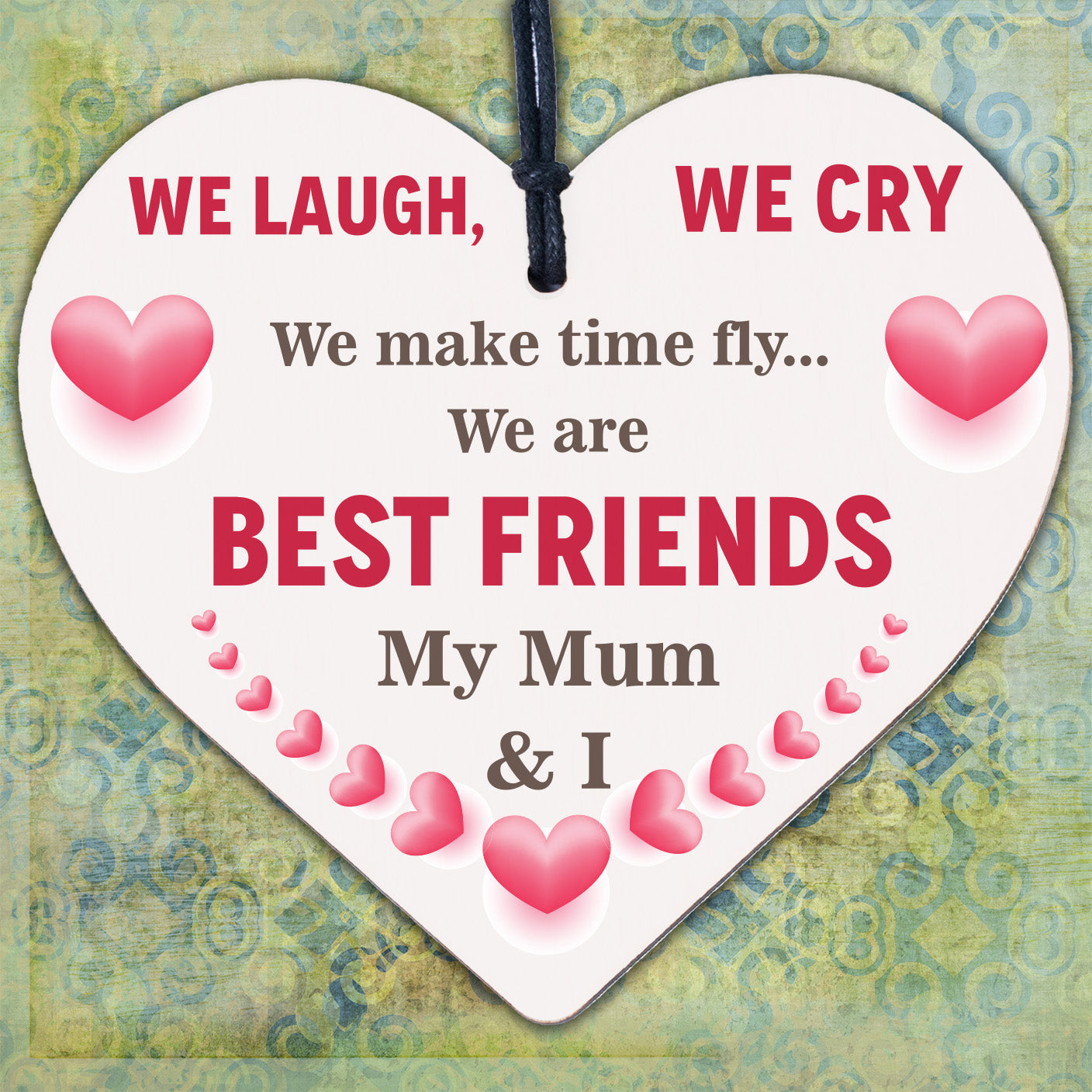 Mum Best Friend Gifts Wooden Heart Sign Christmas Birthday Gift For Mummy Mother