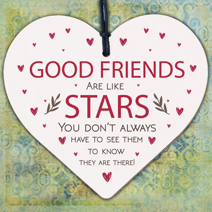 Friends Like Stars Plaque Best Friend Plaque Engraved Heart Thank You Gift