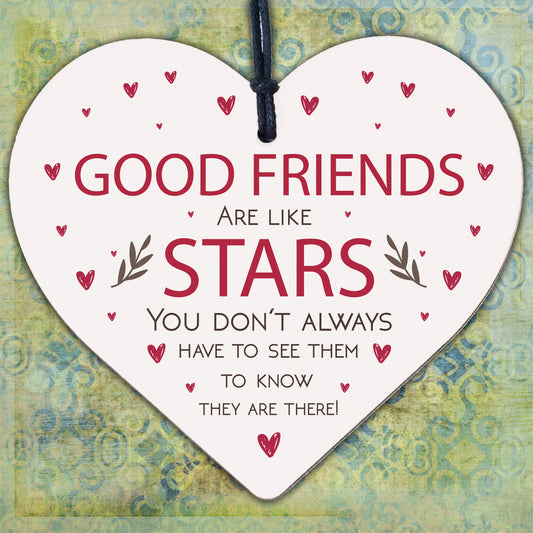 Friends Like Stars Plaque Best Friend Plaque Engraved Heart Thank You Gift