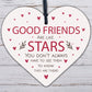 Friends Like Stars Plaque Best Friend Plaque Engraved Heart Thank You Gift
