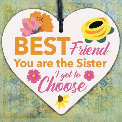 Best Friend Gift Novelty Wood Heart Birthday Christmas Gift For Sister Keepsake