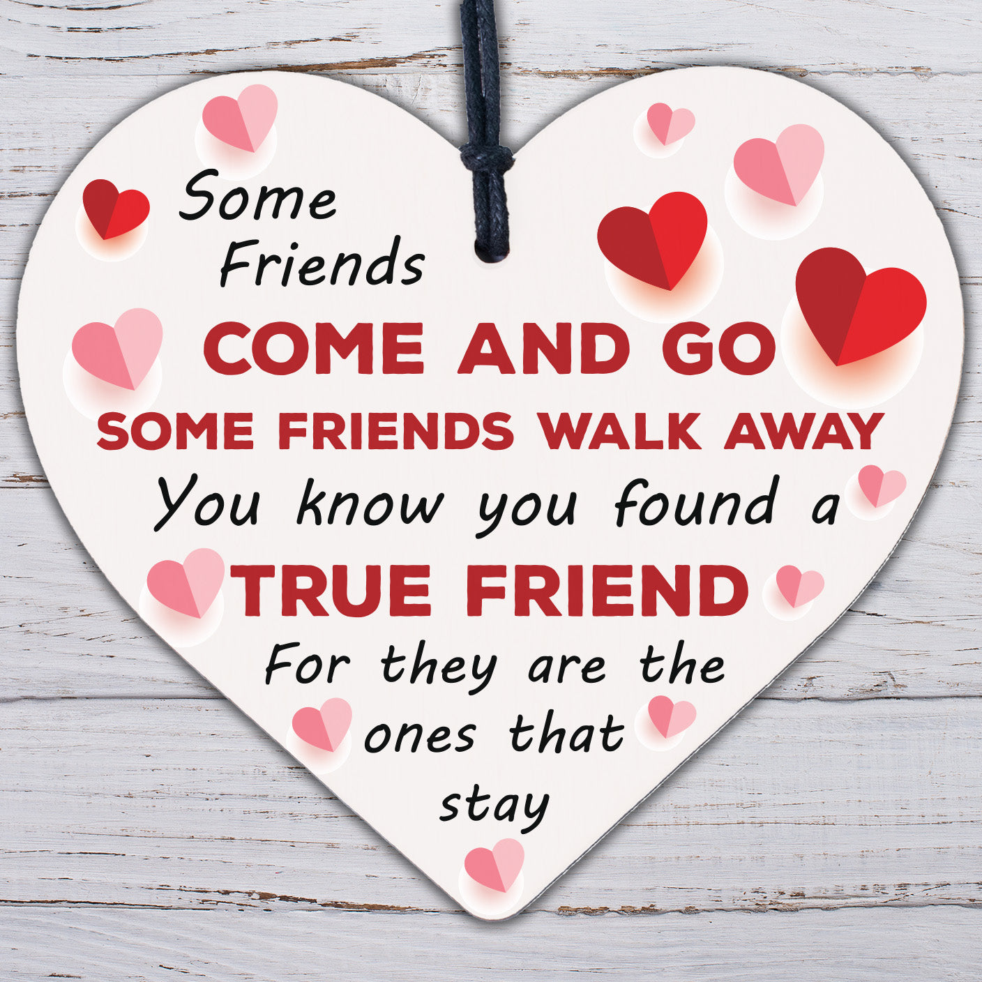 True Friend Poem Friendship Best Friends Gift Hanging Plaque Love Family Sign