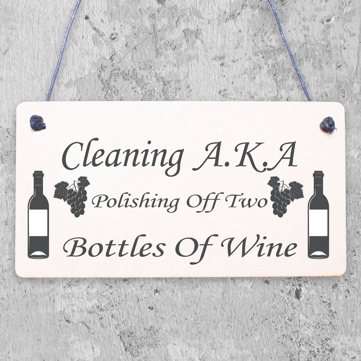 Cleaning Wine Alcohol Funny Friendship Gift Home Hanging Plaque Best Friend Sign