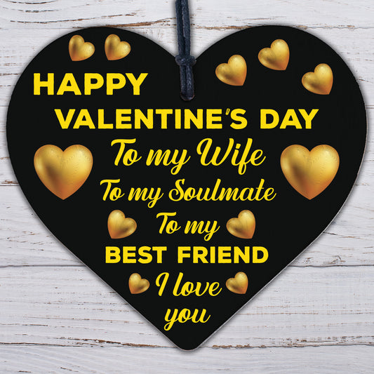 Valentines Day Gift For Wife Soulmate Gift Best Friend Gift Engraved Heart