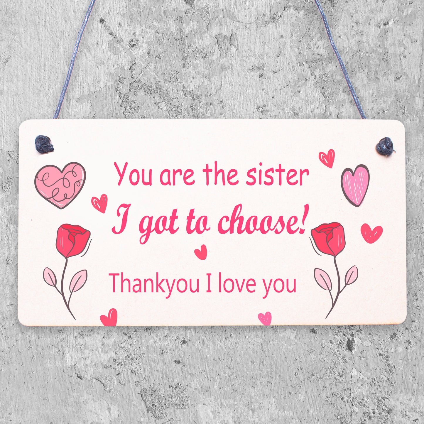 Friendship Best Friend Sister Gifts Wooden Heart Plaque Birthday Christmas Gift