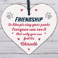 Funny Friendship Gift For Friend Engraved Oak Wood Heart Gift For Best Friend