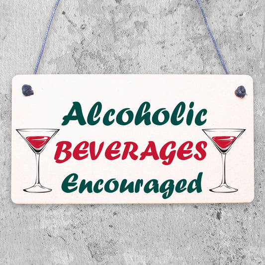 Funny Bar Sign For Home Bar Hanging Plaque Gin Vodka Gifts Best Friend Plaques