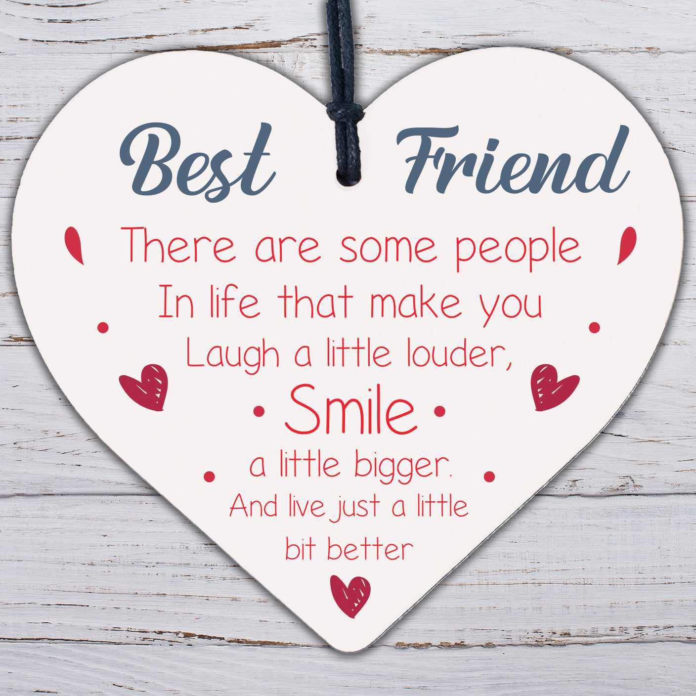 THANK YOU Best FRIEND Sister Gifts Heart Christmas Friendship Gift Birthday Sign