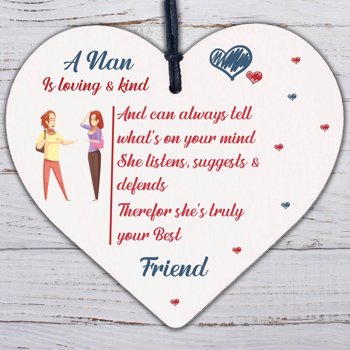 Gifts For Nan Birthday Christmas Heart Best Friend Gifts For Grandparents Plaque