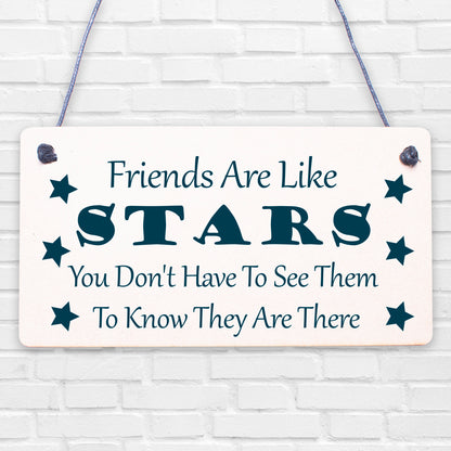 Friends Are Like Stars Love Friendship Best Friend Hanging Wooden Plaque Gift