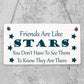 Friends Are Like Stars Love Friendship Best Friend Hanging Wooden Plaque Gift