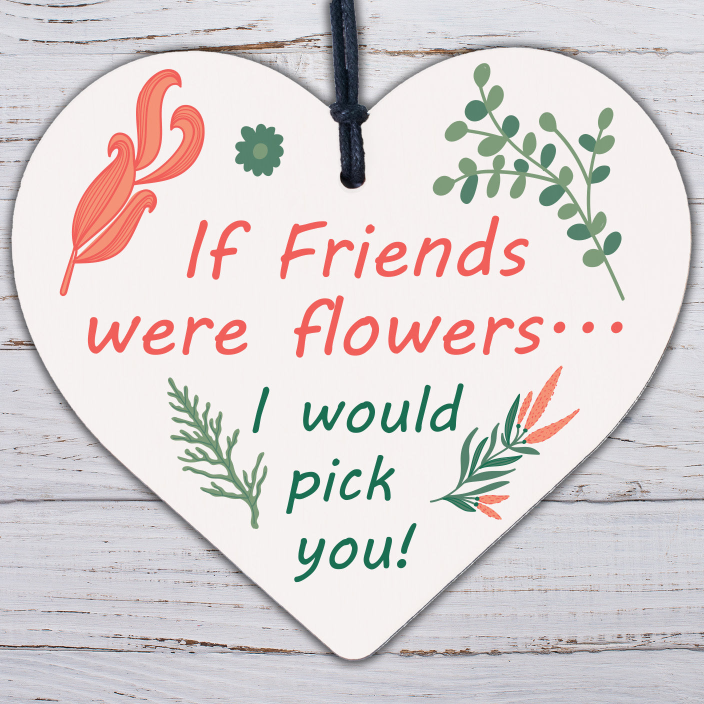 Best Friend Birthday Christmas Gifts For Women Wooden Heart Friend Ornament