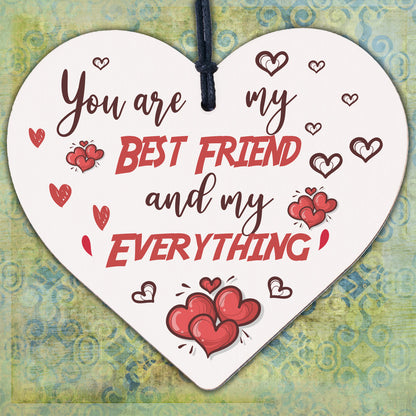 Handmade Best Friend Friendship Plaque Wood Heart Birthday Thank You Gift Sign