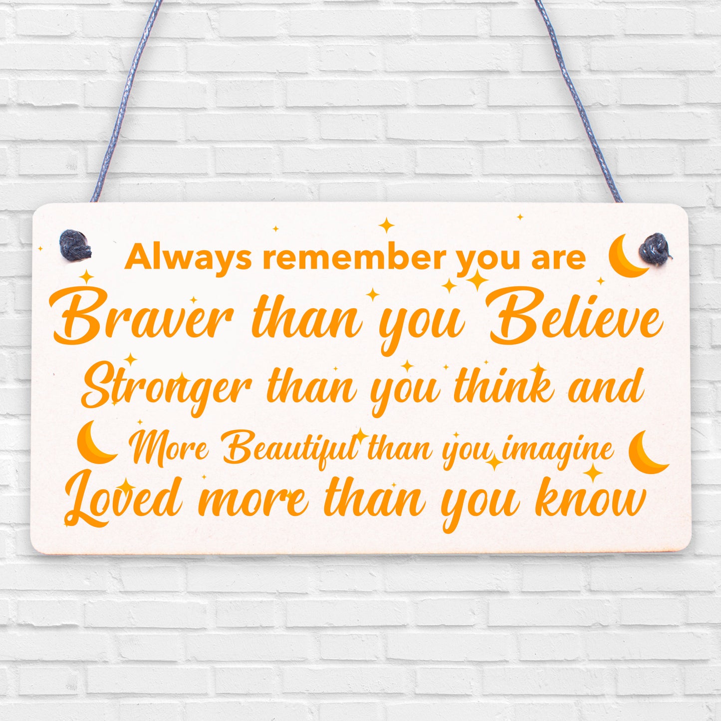 Stronger Inspirational Hanging Plaque Friendship Gifts Quote Butterfly Love Sign