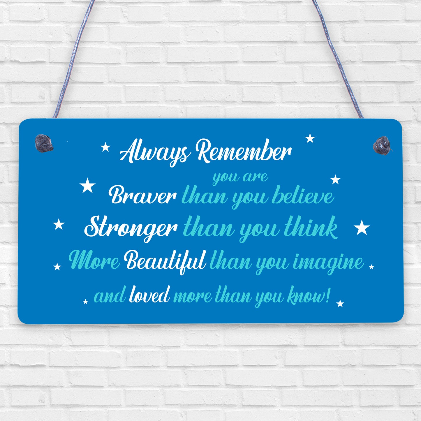 Braver Stronger Beautiful Quote Wallet Insert Friendship Gift Birthay Christmas