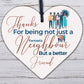 Fantastic Neighbour Friendship Gift Wooden Heart Plaque THANK YOU Home Gift