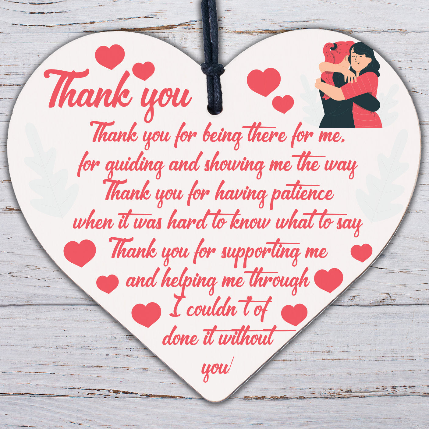 Special Thankyou Gift Wood Heart Boyfriend Girlfriend Husband FRIEND Gift