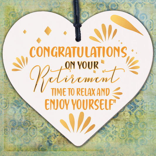 Congratulations Retirement Sign Novelty Keepsake Leaving Work Present Friendship