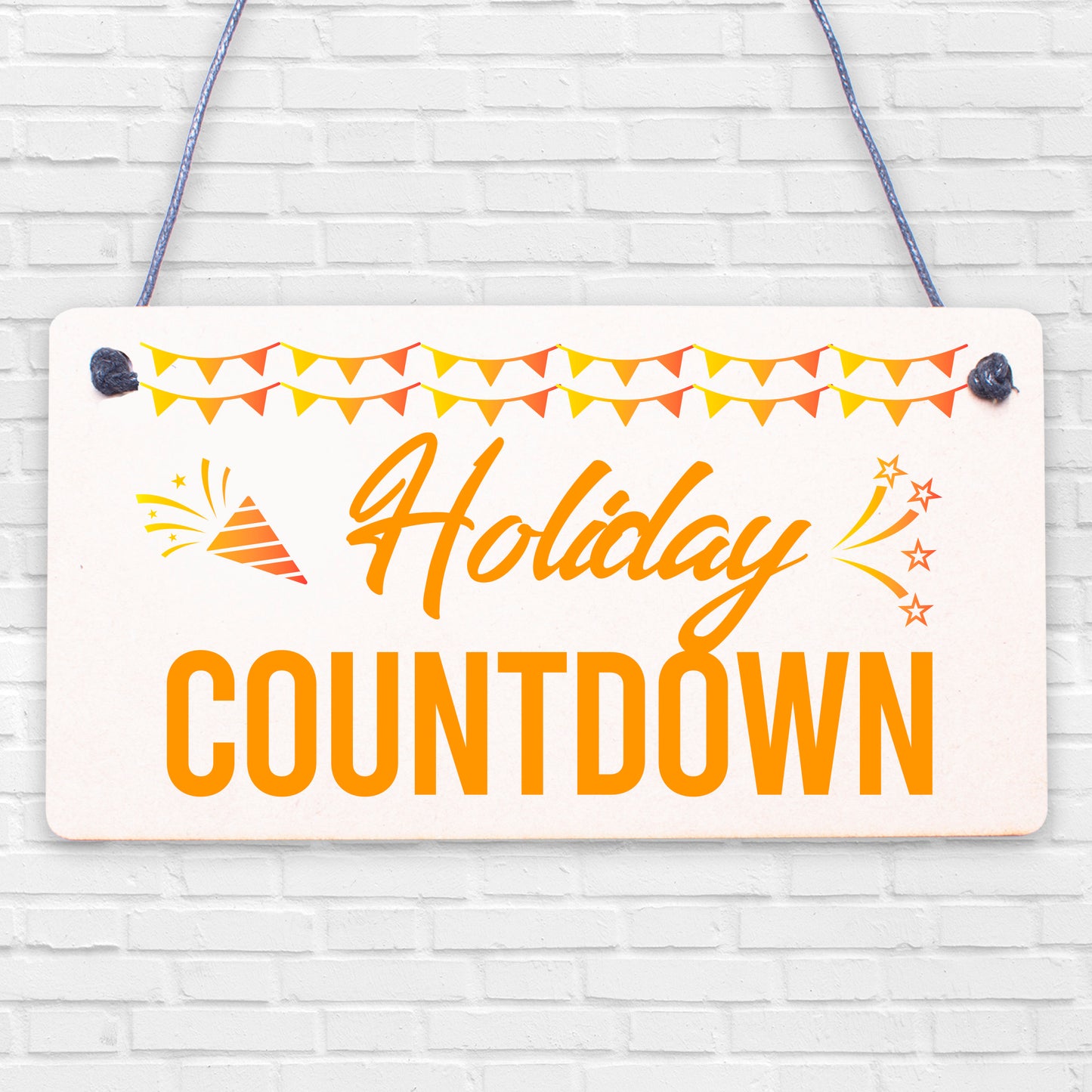 Chalkboard Holiday Countdown Hanging Sign Plaque Friendship Family Doorsign Gift