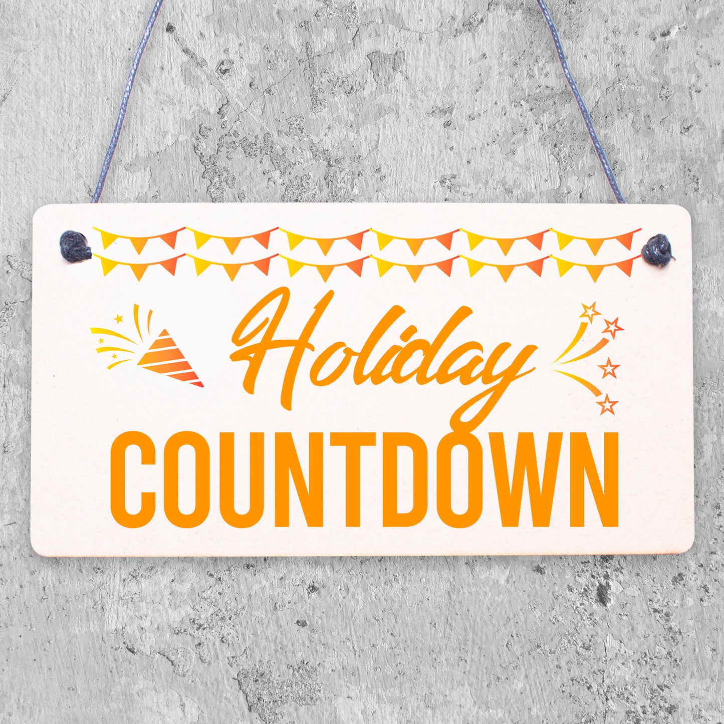 Chalkboard Holiday Countdown Hanging Sign Plaque Friendship Family Doorsign Gift