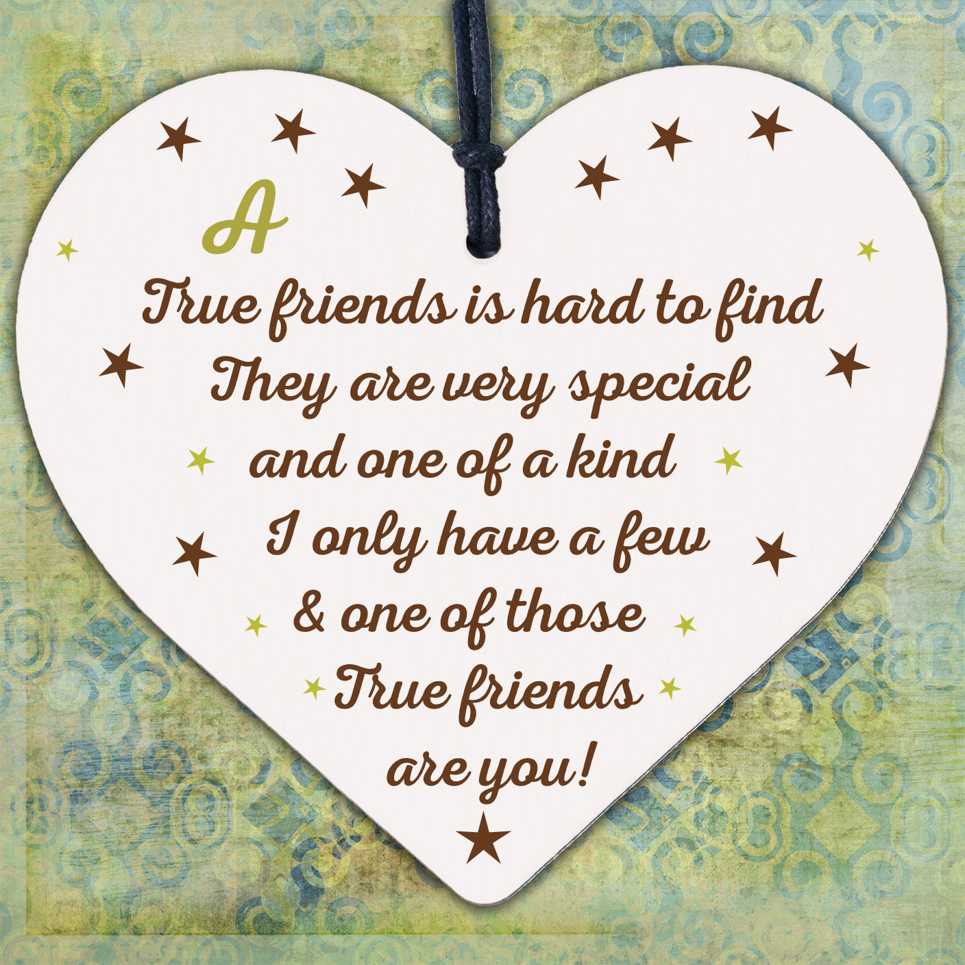 True Friend Wooden Special Friendship Gift For Women Thank You Gift Keepsake