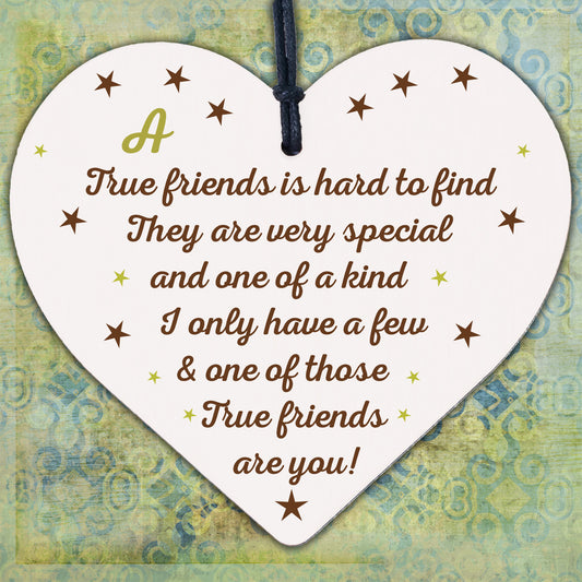 True Friend Wooden Special Friendship Gift For Women Thank You Gift Keepsake