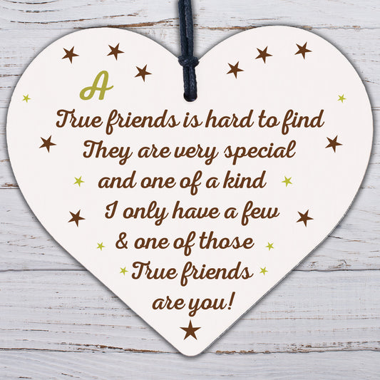 True Friend Wooden Special Friendship Gift For Women Thank You Gift Keepsake