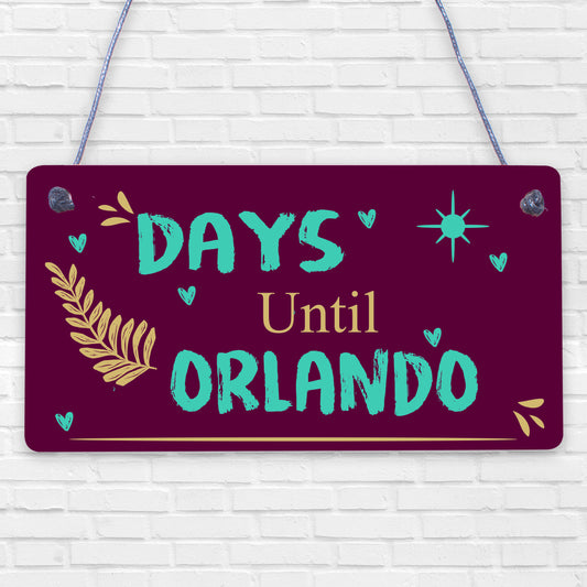 Chalkboard Holiday Countdown To ORLANDO America USA Novelty Gifts For Friend