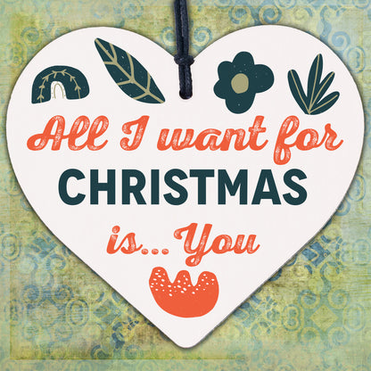 All I Want For Christmas Is Heart Husband Wife Boy Girl Friend Relationship Gift